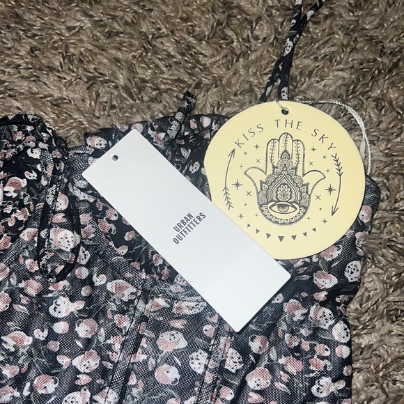 Urban Outfitters, Kiss The Sky Black Floral Dress. - Picture 3 of 4